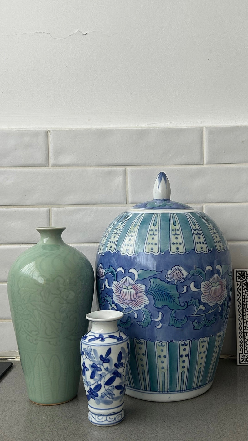 Large Hand Painted Chinese Jar