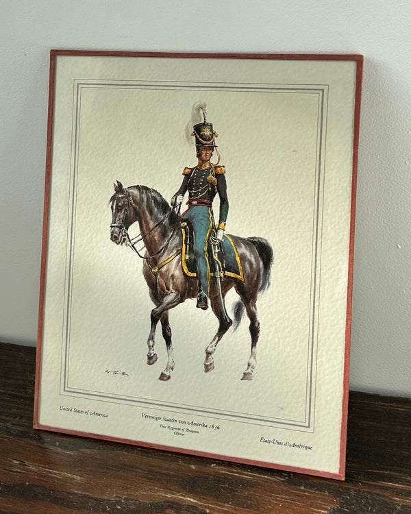 Framed Print USA Officer 19th Century Mounted Officers by W.Tritt