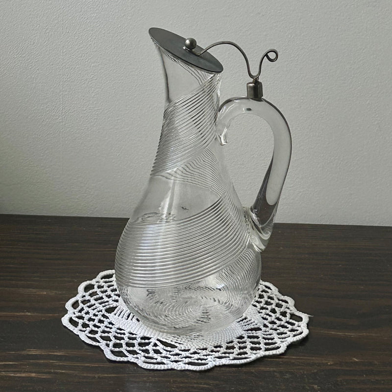 Glass & Metal Oil Pitcher