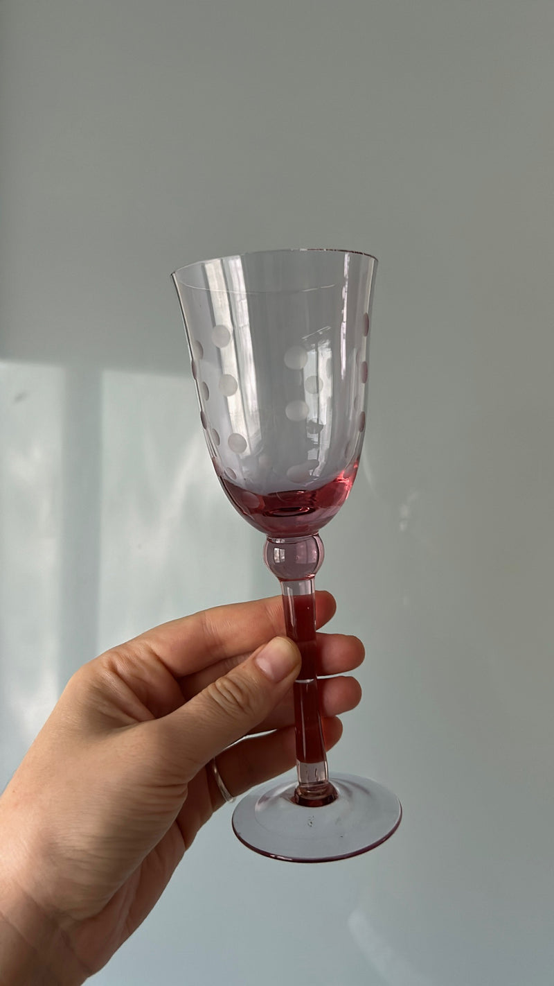 Set Of Three Purple Glasses