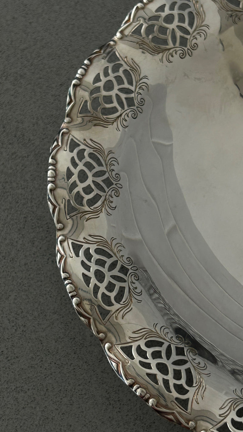 Art Nouveau Silver Plated Footed Dish