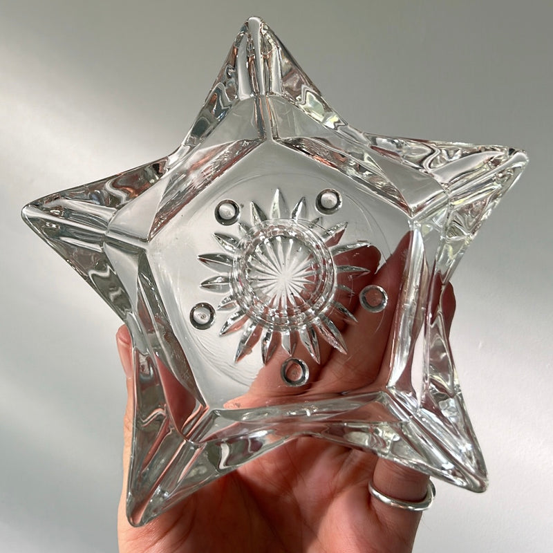 Star Shaped Glass Candleholder