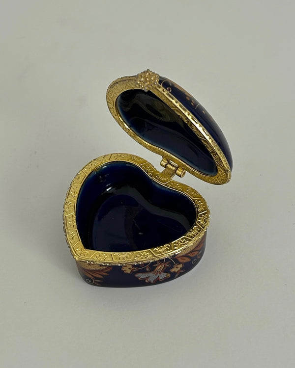 Heart-Shaped Porcelain Rings/Pill Box