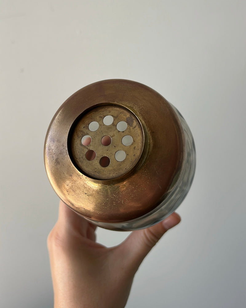 Rare Smoked Glass & Copper Shaker