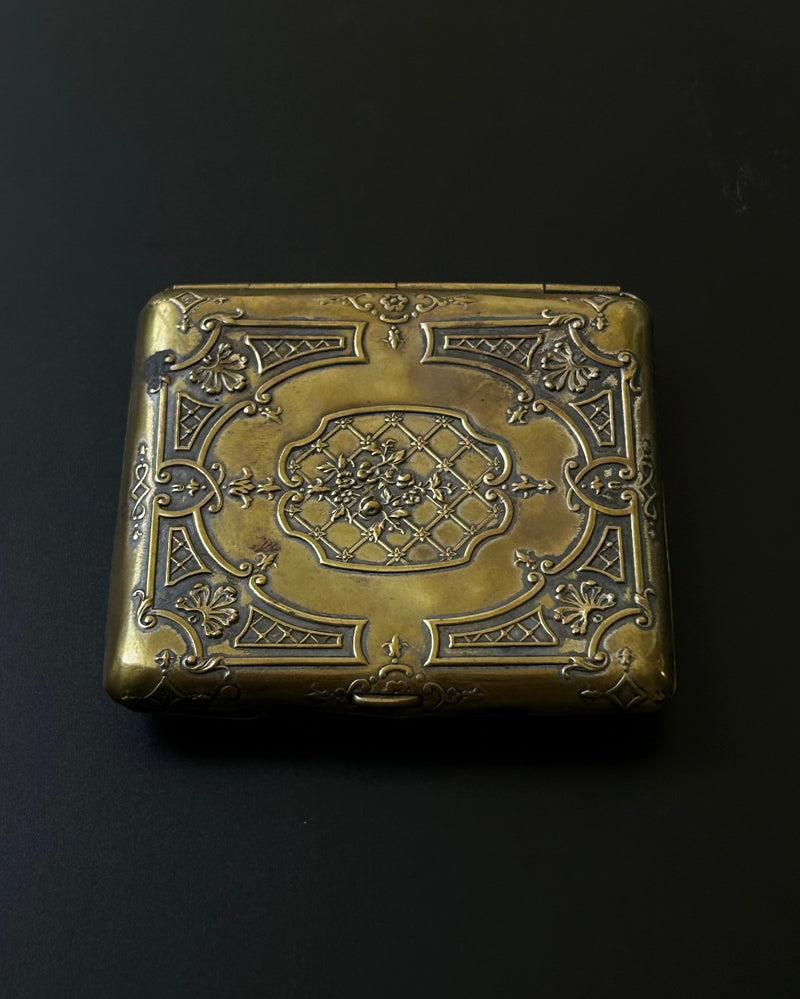Antique Brass Cigarette Case, 19th Century