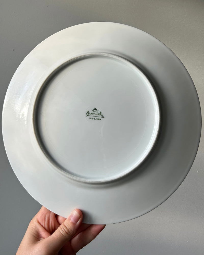 Set of 5 Large Rosenthal Porcelain Plates with Gold Rim