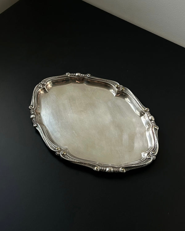 Silver Plated Ornate Tray (S)
