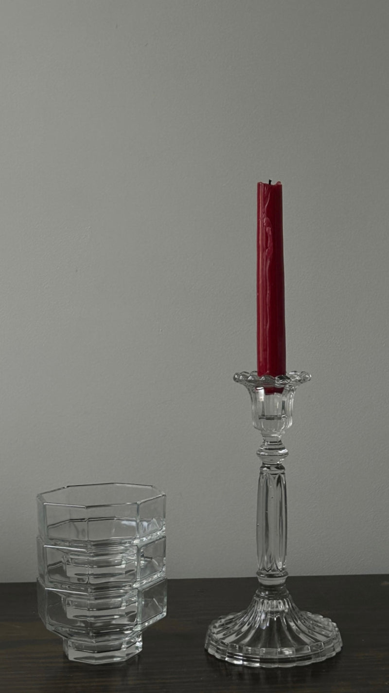 Val Saint Lambert Glass Candleholder