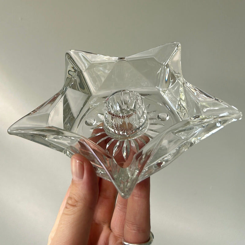 Star Shaped Glass Candleholder