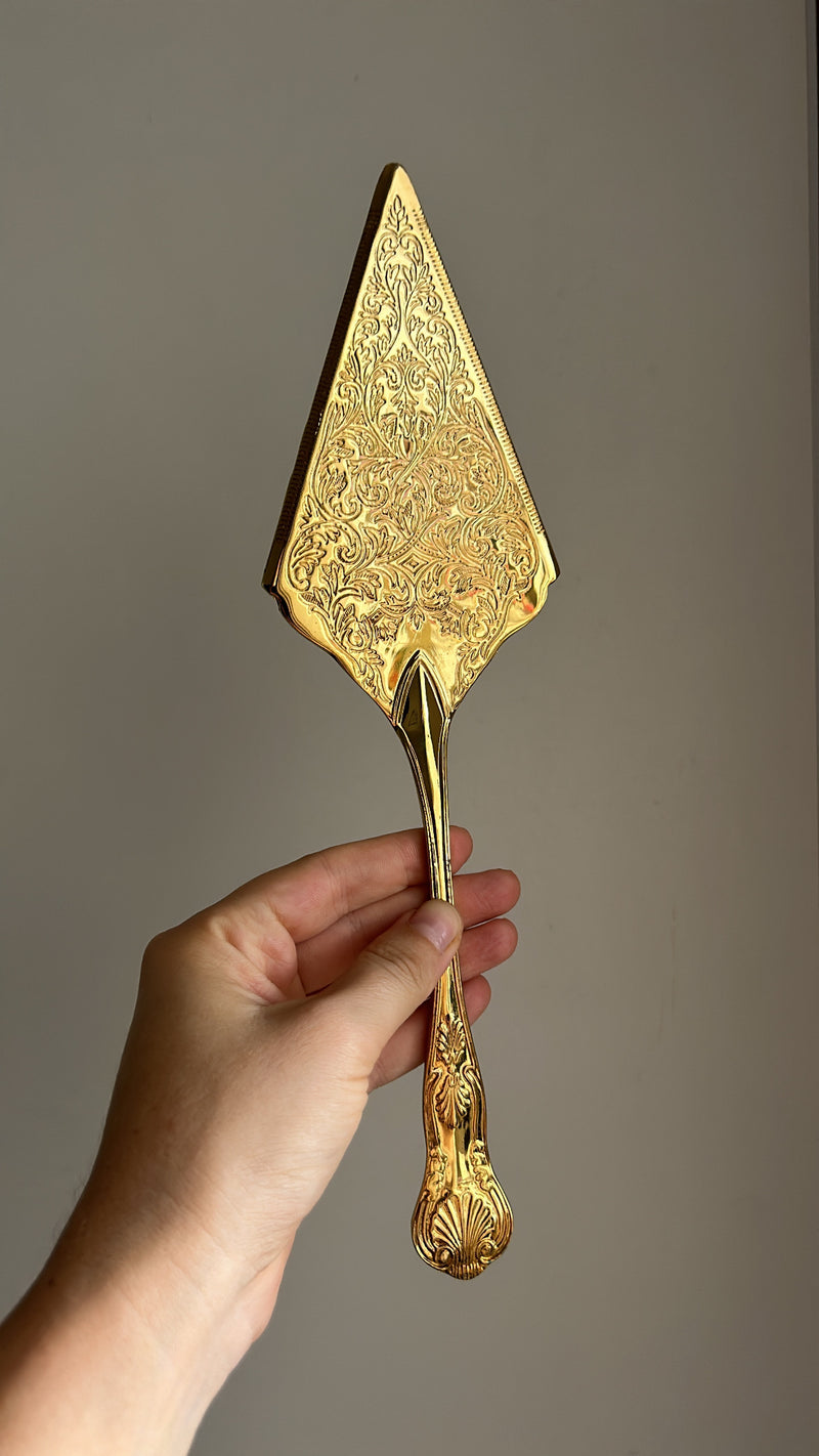 Gold Plated Cake Server