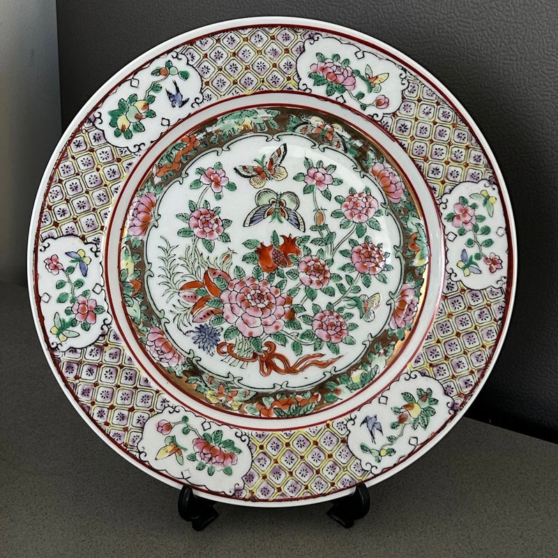 Large Hand Painted Chinese Porcelain Plate