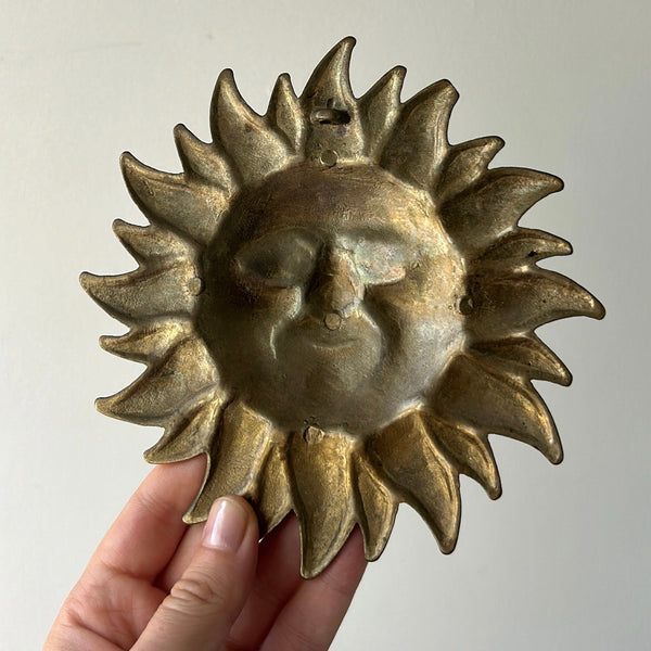 Brass Sun Wall Plaque