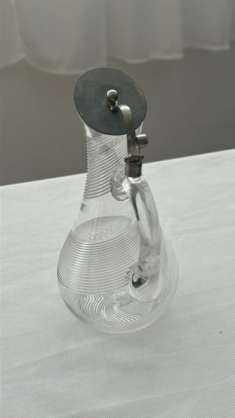 Glass & Metal Oil Pitcher