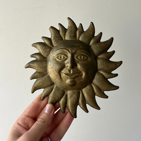 Brass Sun Wall Plaque