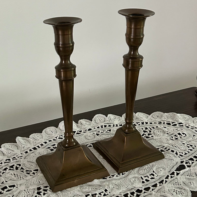 Pair of Brass Candleholders