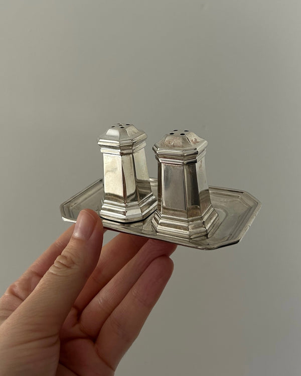 Silver Plated Salt & Pepper Set (S)