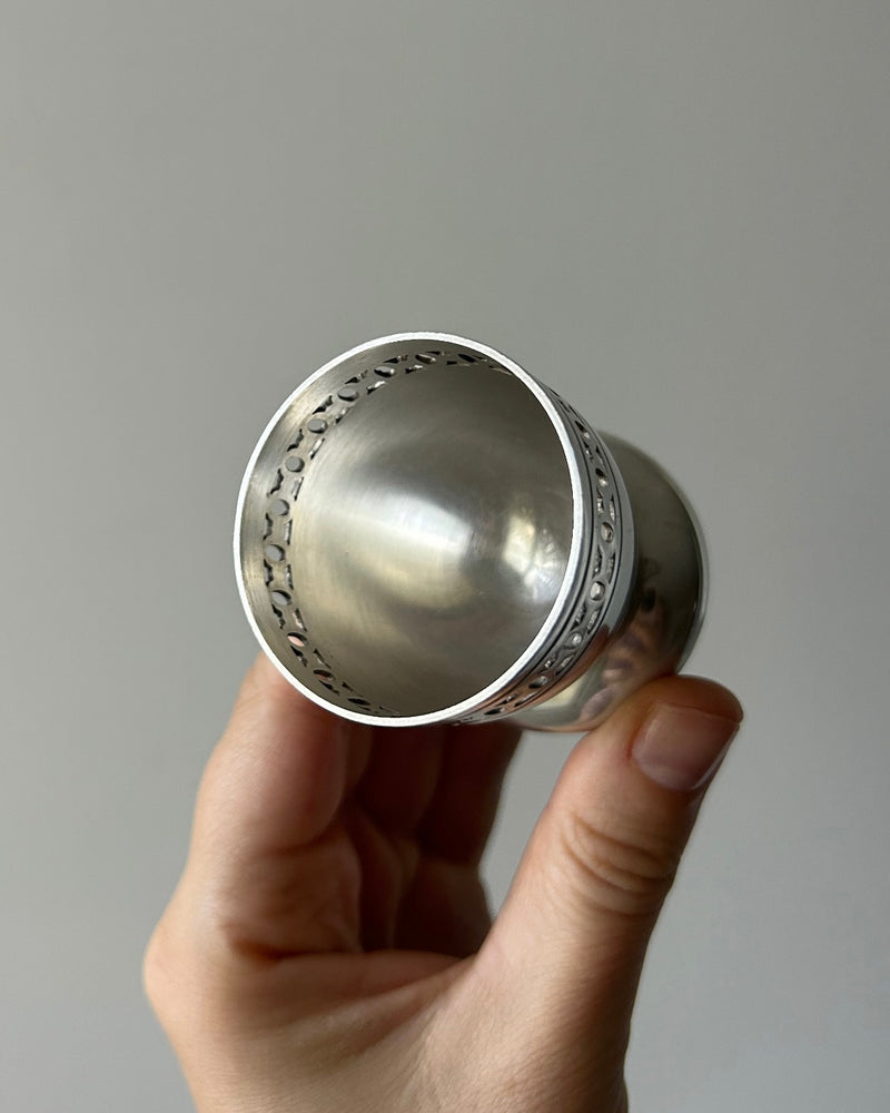 Silver Plated Egg Cup with Matching Spoon