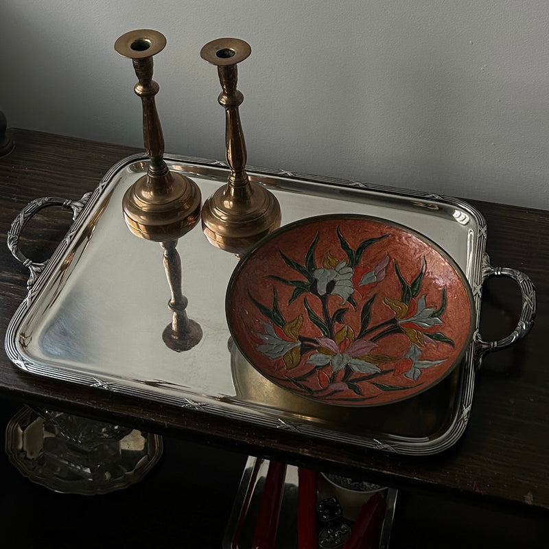 Large Silver Plated Serving Tray