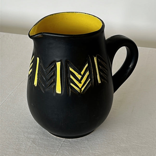 Black & Yellow Ceramic Pitcher