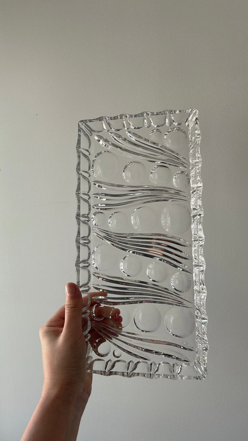 Art Deco Crystal Tray