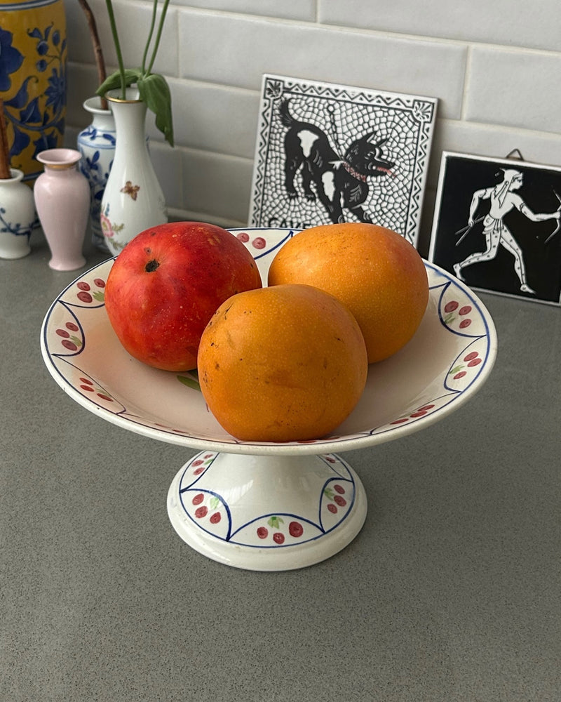French Hand Painted Pedestal Bowl