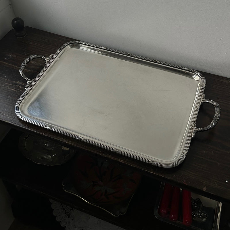 Large Silver Plated Serving Tray