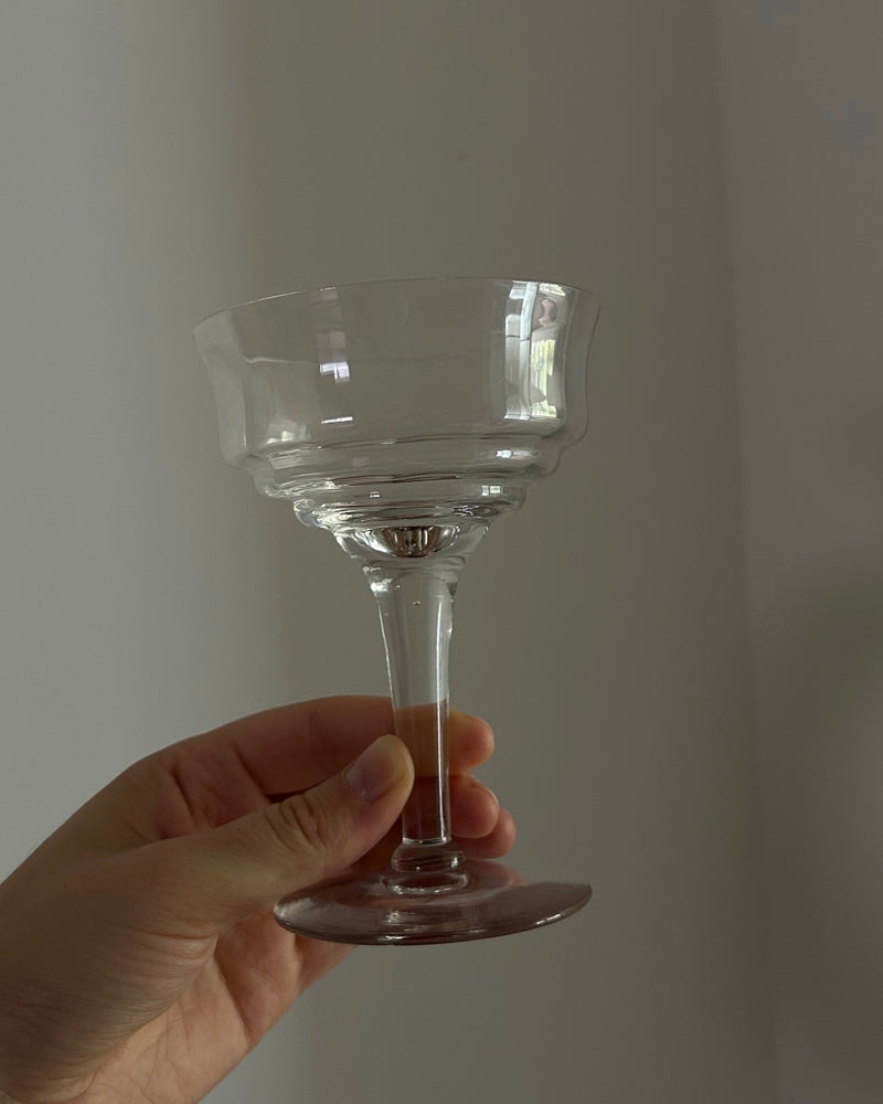 Set of 4 Wavy Coupe Cocktail or Dessert Glasses