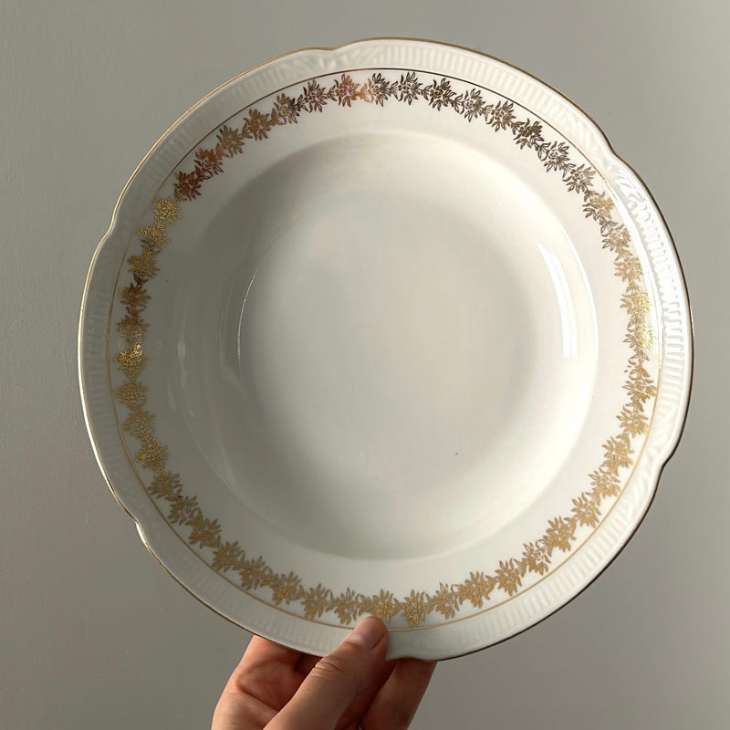 Gold & White Porcelain Plates