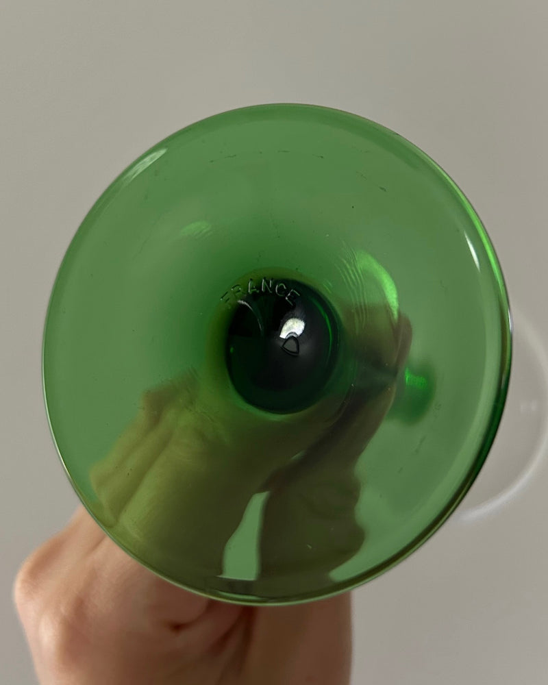 Set Of 4 Green Stem Glasses