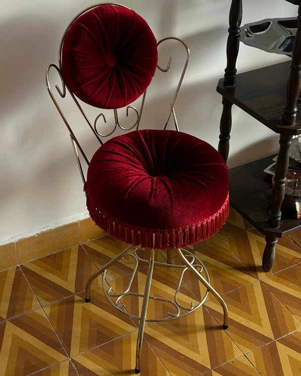 1950s Hollywood Regency Vanity Chair