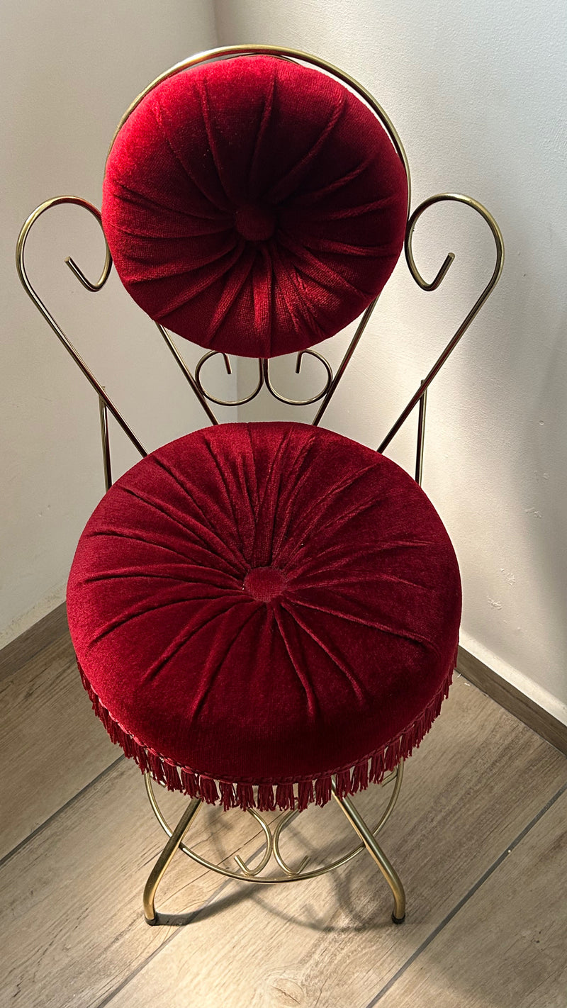 1950s Hollywood Regency Vanity Chair