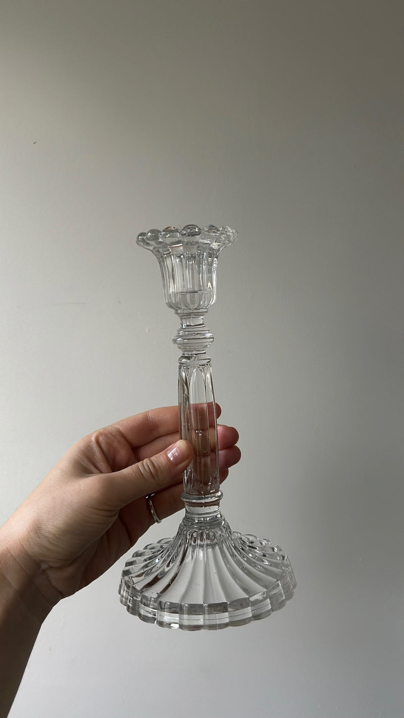 Val Saint Lambert Glass Candleholder