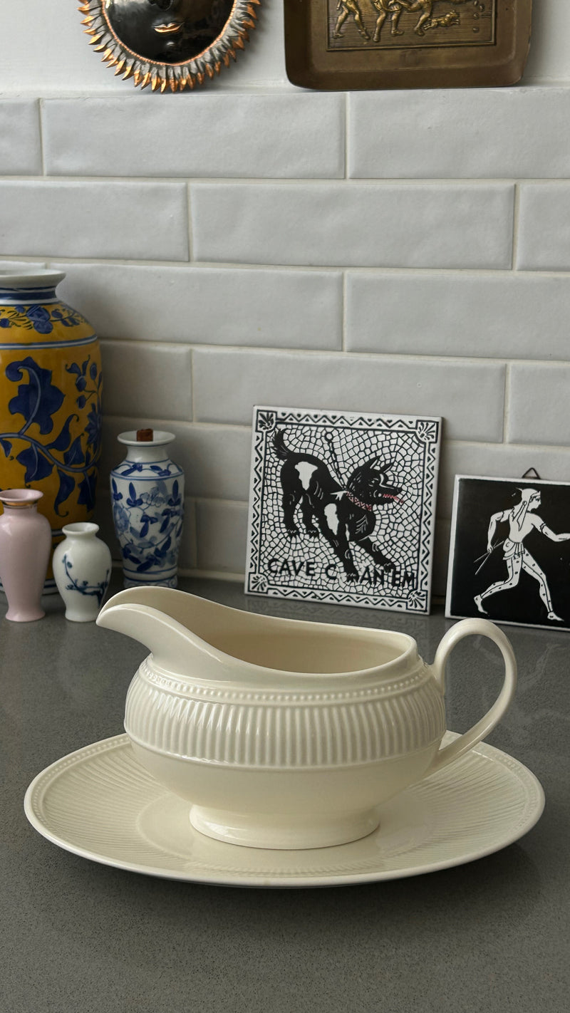 Large Wedgwood Gravy Boat with Underplate