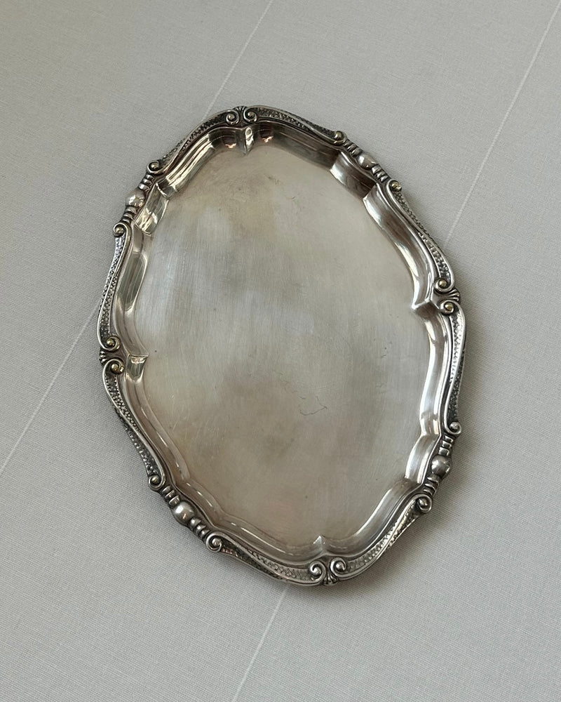 Silver Plated Ornate Tray (S)