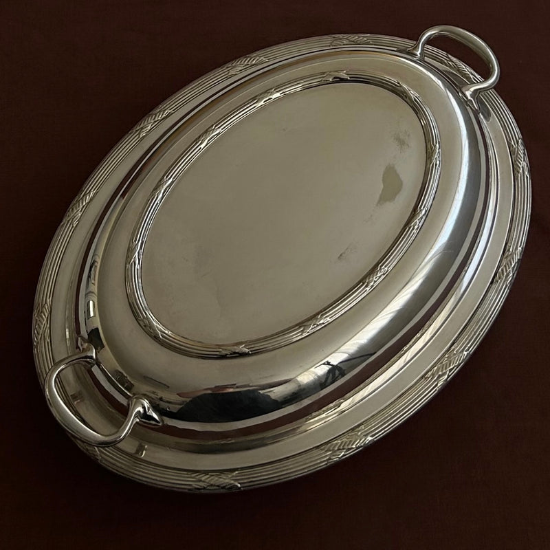 Antique Silver Plated Serving Dish