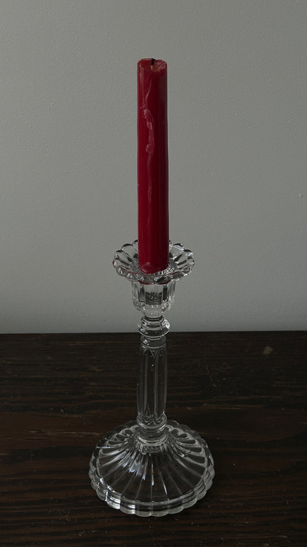 Val Saint Lambert Glass Candleholder