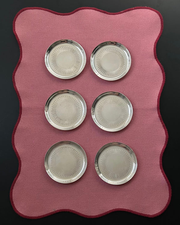Silver Plated Coasters (6)
