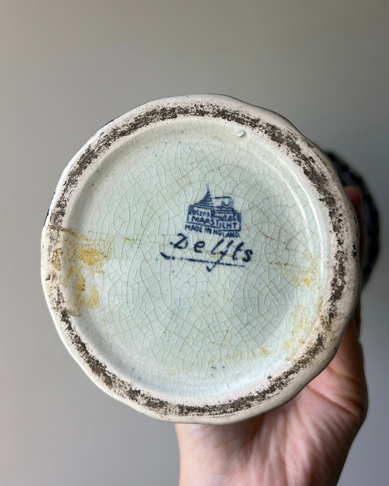 Antique Delfts Blue & White Vase