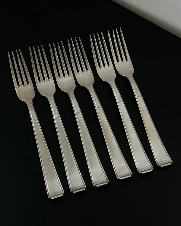 Art Deco Silver Plated Forks (6)