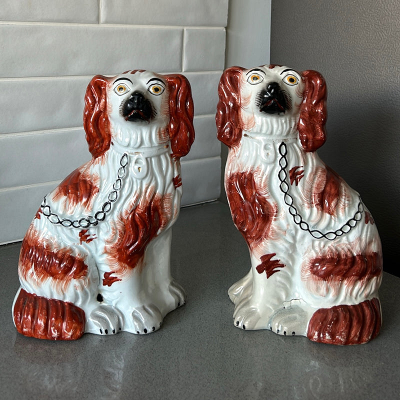 Antique Pair of Staffordshire Dogs 1880s