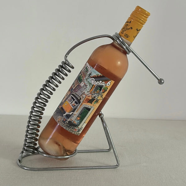 Post Modern Chrome Wine Bottle Holder