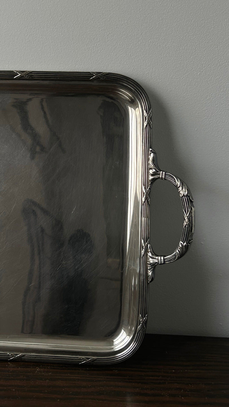 Large Silver Plated Serving Tray