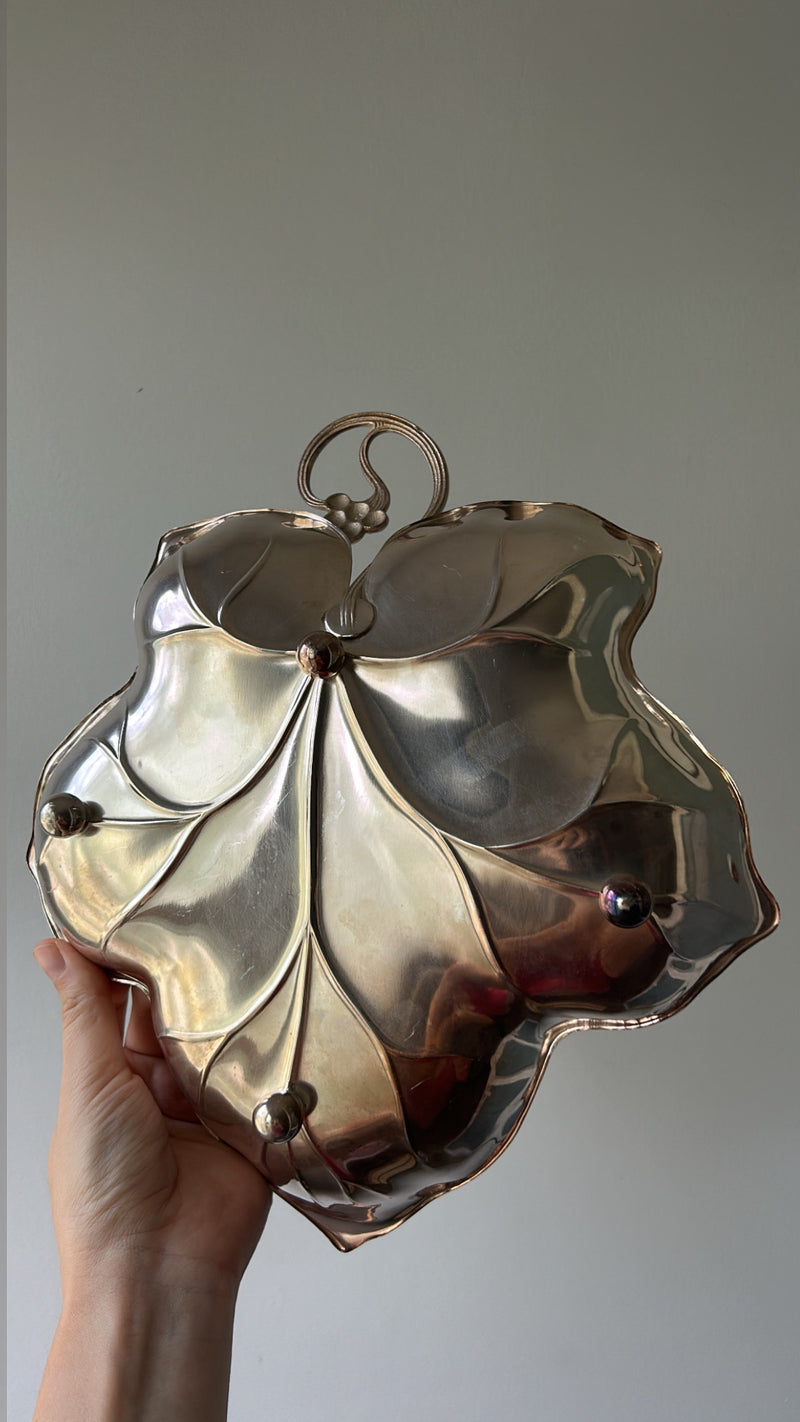 Big Silver Plated Footed Dish