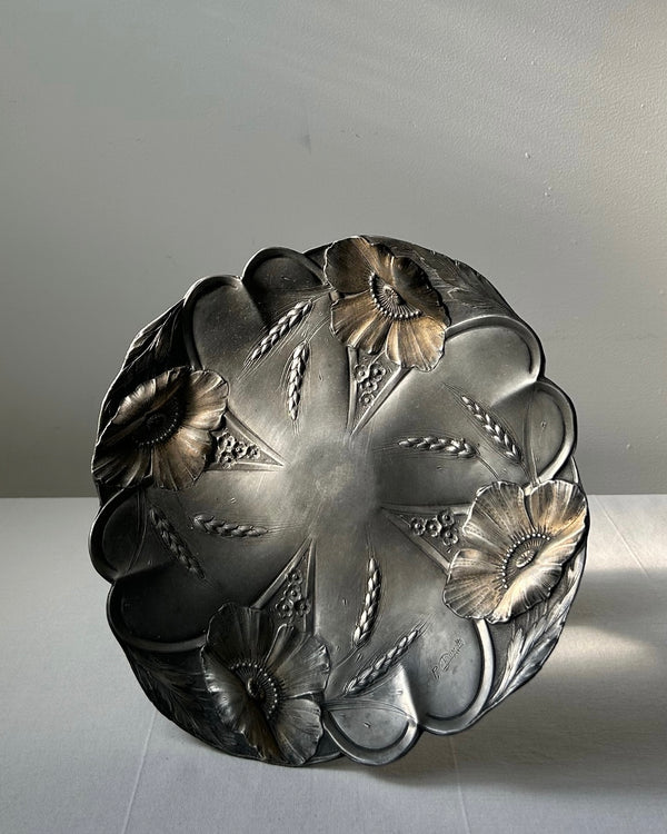 Art Nouveau Pewter Pedestal Dish (M)