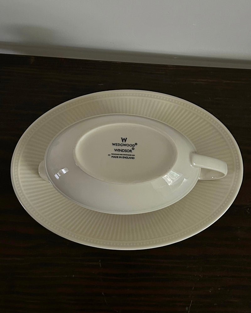 Large Wedgwood Gravy Boat with Underplate