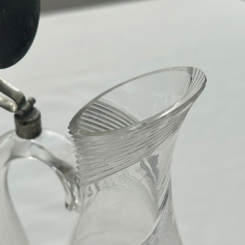 Glass & Metal Oil Pitcher