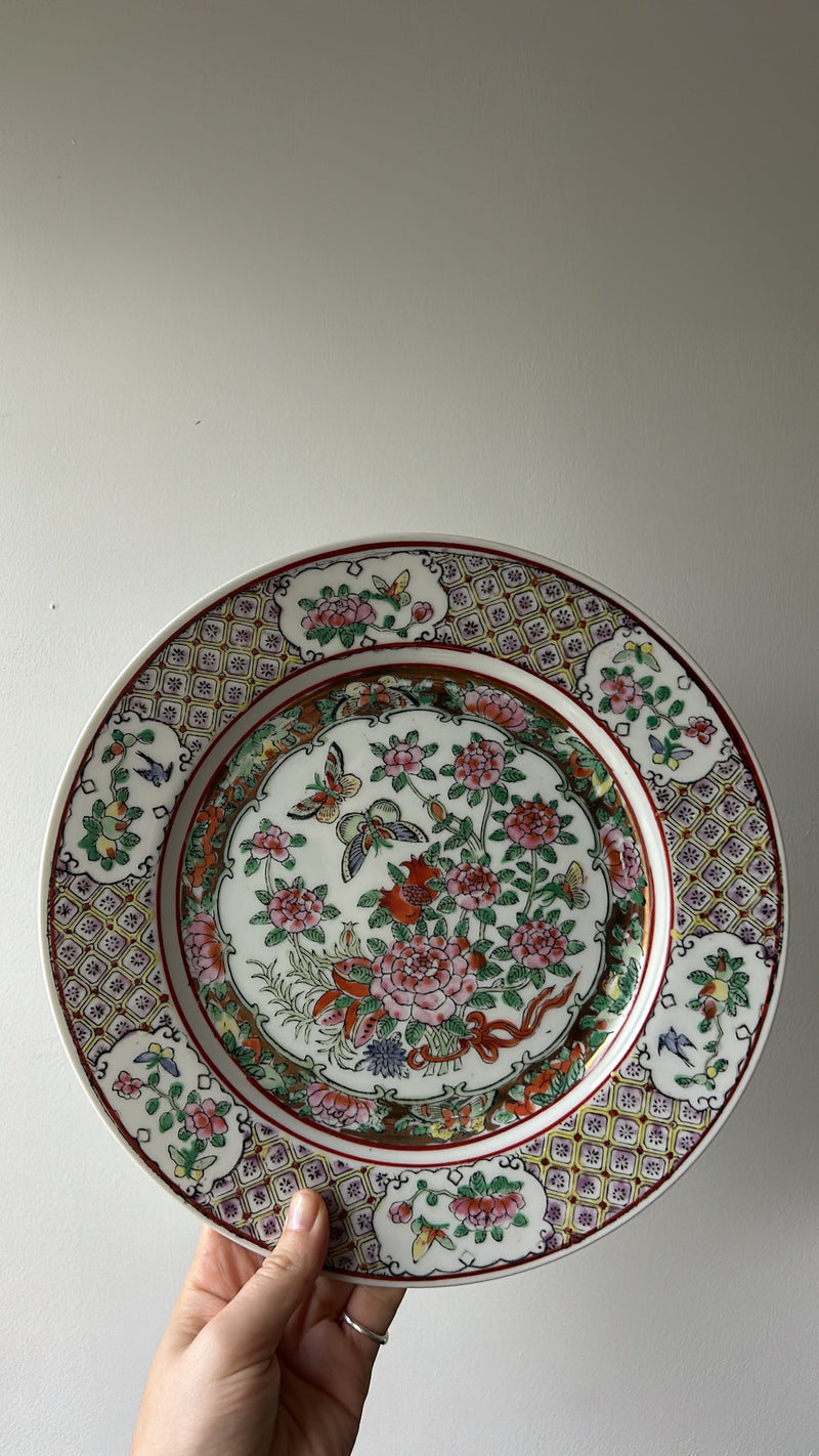 Large Hand Painted Chinese Porcelain Plate