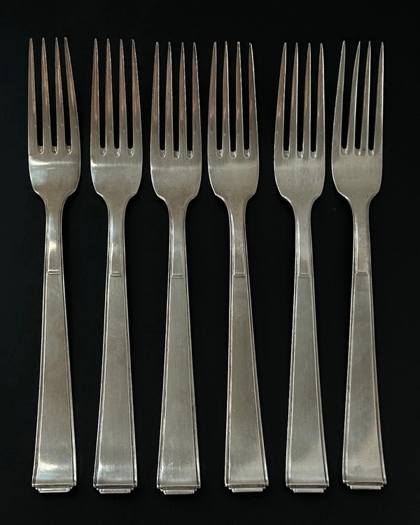 Art Deco Silver Plated Forks (6)