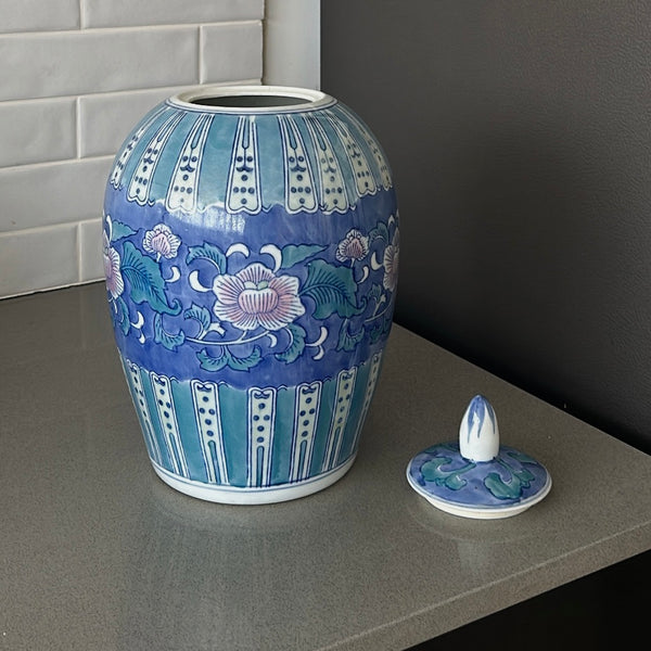 Large Hand Painted Chinese Jar