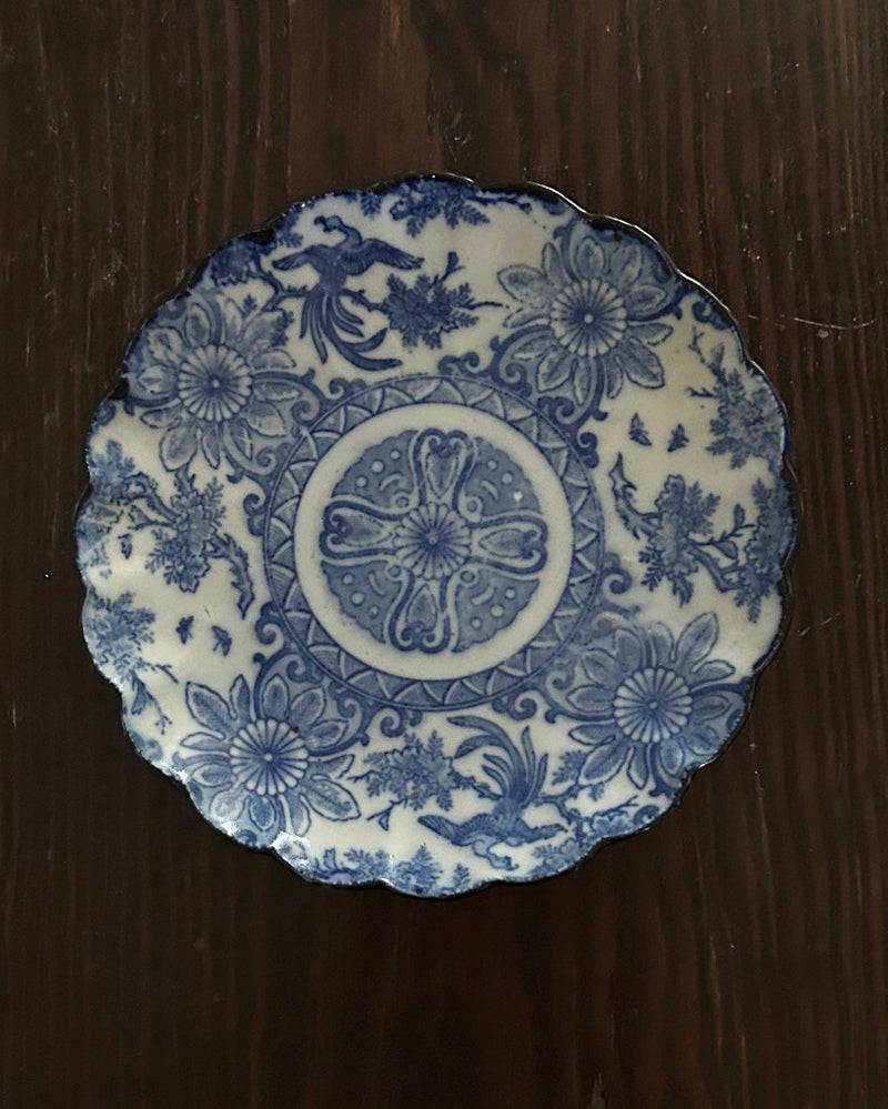 Antique Arita Imari Blue & White Porcelain Plate